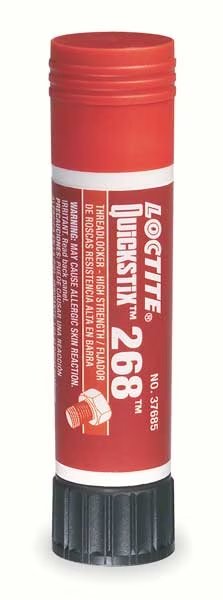 Threadlocker, LOCTITE 268, Red, High Strength, Solid, 0.32 oz Stick, Loctite, Mfr#: 826036