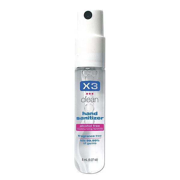 Hand Sanitizer, Size 0.27 oz., Spray, X3 Clean, Mfr#: 10020