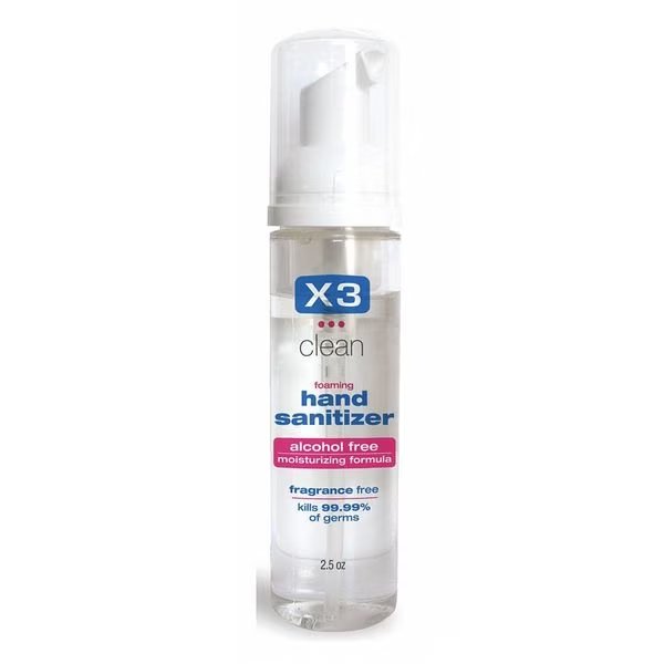 Hand Sanitizer, Size 2.5 oz., Foam, X3 Clean, Mfr#: 10002