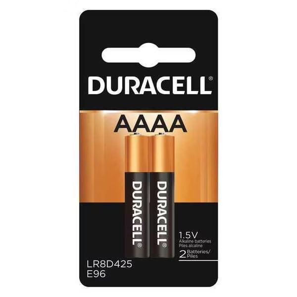 Coppertop AAAA Alkaline Battery, 1.5V DC, 2 Pack, Duracell, Mfr#: MX2500B2U