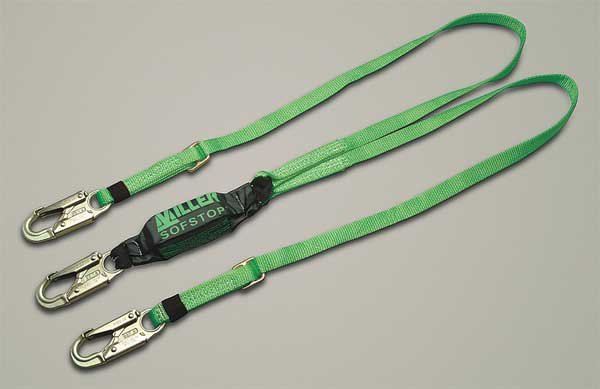 Shock Absorbing Lanyard, 6 ft., Green, Honeywell Miller, Mfr#: 8878T-Z7/6FTGN