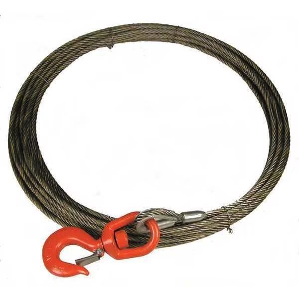 Winch Cable, 1/2 In. x 75 ft., Lift-All, Mfr#: 12WSX75