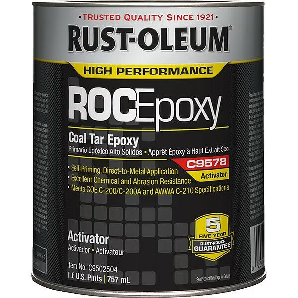 Coal Tar Epoxy Activator, 1 qt., Rust-Oleum, Mfr#: C9502504