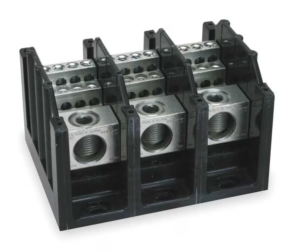 Pwr Dist Block, 310A, 3P, 1P Primary, 600V, Depth: 3.32 in, Eaton Bussmann, Mfr#: 16370-3