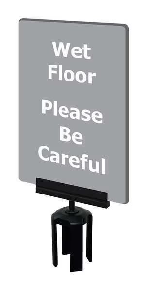 Acrylic Sign, Gray, Wet Floor, Tensabarrier, Mfr#: S08-P-36-7X11-V-HDSB-1701-33