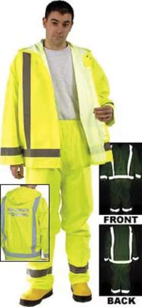 Hi-Vis Rain Pants, Hi-Vis Yellow/Green, XL, Mcr Safety, Mfr#: 500RPWXL