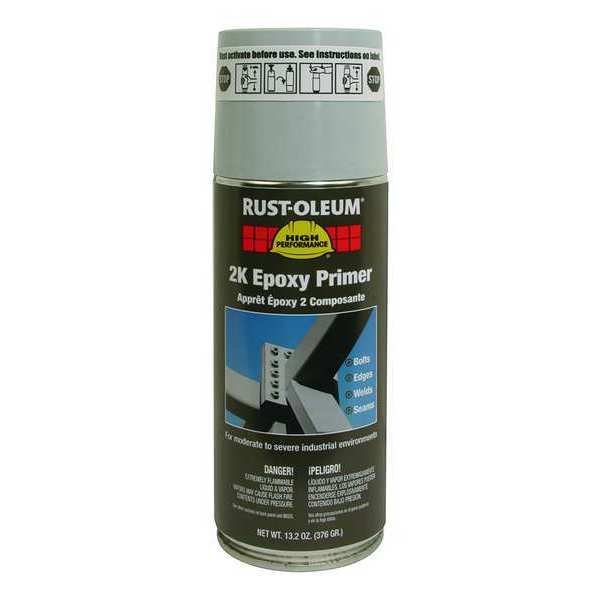 Spray Epoxy Primer, Gray, Flat Finish, 13.2 oz, Rust-Oleum, Mfr#: 247597