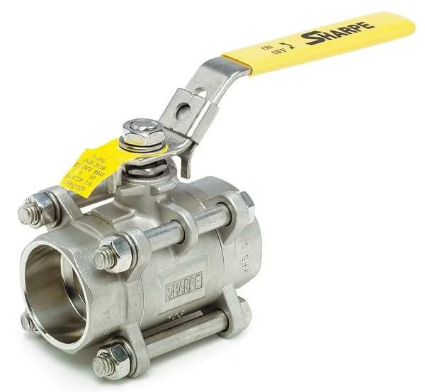 1/2" Socket Stainless Steel Ball Valve Inline, Sharpe Valves, Mfr#: 4351002500