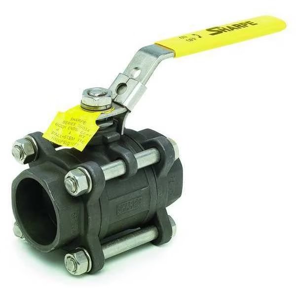 1" Socket Carbon Steel Ball Valve Inline, Sharpe Valves, Mfr#: 4351002040