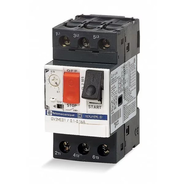 Manual Motor Starter, Button, 0.4-0.63A, 1P, Schneider Electric, Mfr#: GV2ME04