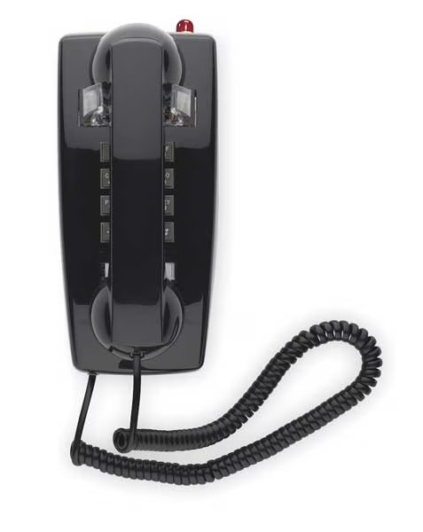 Standard Wall Phone, Black, Cetis, Mfr#: 2554W MW (BK)