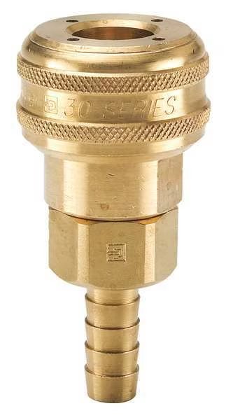 Coupler Body, Brass, Hose Barb, 110 cfm, Parker, Mfr#: B36-7B
