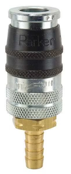 Coupler Body, Steel, Hose Barb, 110 cfm, Parker, Mfr#: EZ-501-8HB