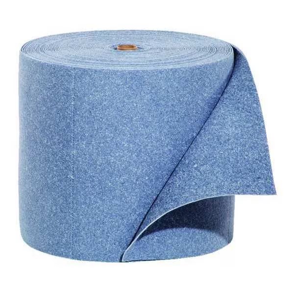 Sorbents, 20 gal, 15 in x 150 ft, Universal, Blue, Fibers, Pig, Mfr#: BLU105