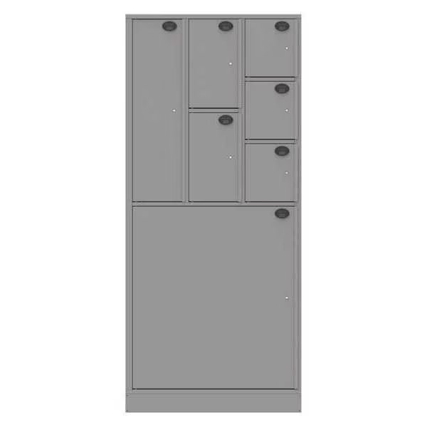 Evidence Locker, 36inW, Gray, 7Compartments, Sentinel, Mfr#: 07AB-NPT