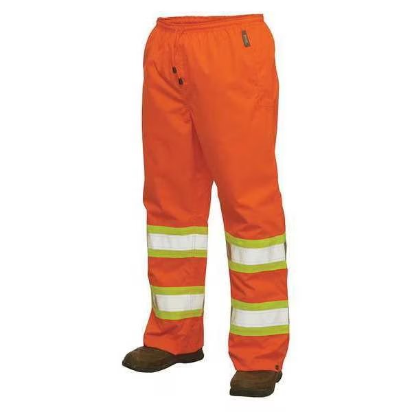 Hi-Vis Rain Pants, M, Orange, Tough Duck, Mfr#: S37411