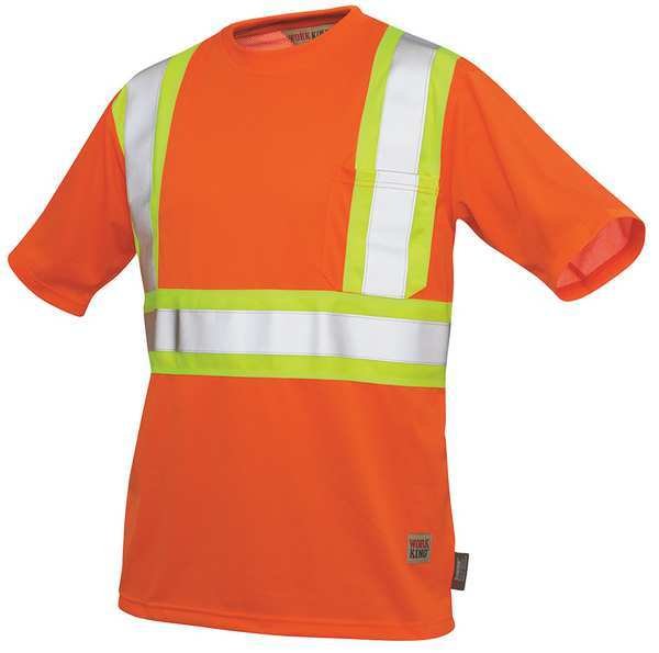 Medium Hi-Vis Short Sleeve Shirt, Orange, Tough Duck, Mfr#: S39211