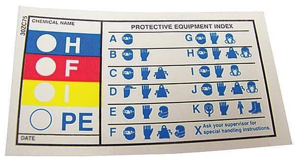 HMIG Label, 3-1/2 in. W x 2 in. H, PK25, Badger Tag & Label, Mfr#: 105