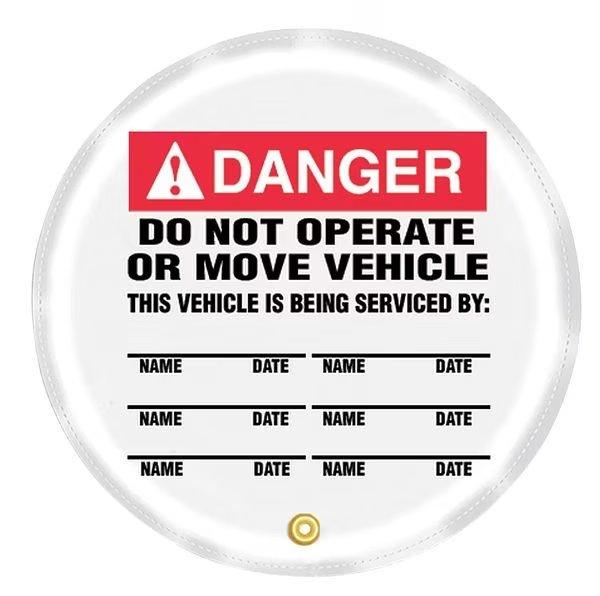 Steering Wheel Cover, Do Not Operate, 20, Accuform, Mfr#: KDD722