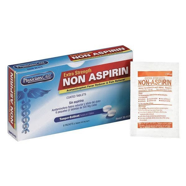 Non-Aspirin, Tablet, 6 x 2,500mg, Physicianscare, Mfr#: 20-412