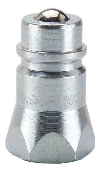 Hydraulic Quick Connect Hose Coupling, Steel Body, Ball Lock, 1/2"-14 Thread Size, 8010 Series, Pioneer, Mfr#: 8010-4
