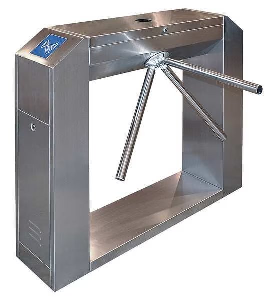 3 Arm L.Hand Turnstile, Electric, Brushed, Drop Arm, 2-Way, Turnstile, Mfr#: 1101E-SS-FE-DA