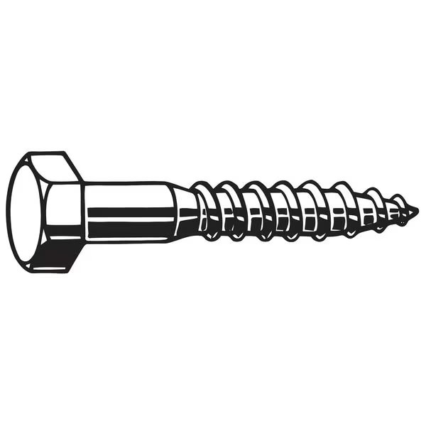 Lag Screw, 1/2 in, 7 in, Steel, Zinc Plated Hex External Hex Drive, 25 PK, EnjoyTool Select, Mfr#: U08280.050.0700