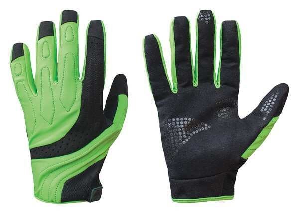 Hi-Vis Mechanics Gloves, S, Black/Green, Spandex/Synthetic Suede, Turtleskin, Mfr#: CPM-33A