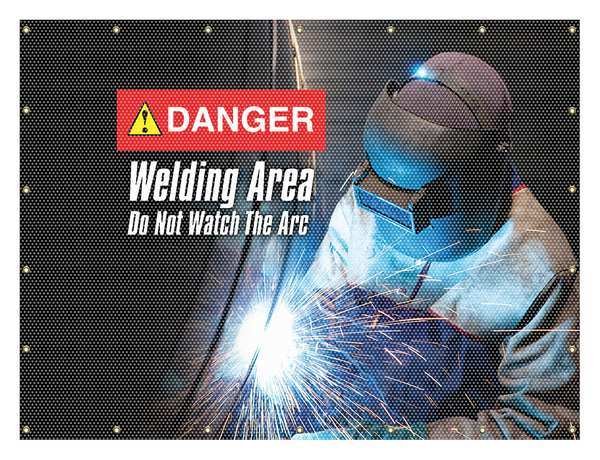 Welding Curtain, Yellow, 8 ft. W, Accuform, Mfr#: PWD110YL
