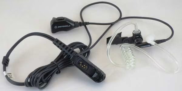 Earpiece, Polycarbonate/Metal, 6-51/64 inL, Motorola, Mfr#: PMLN7269A