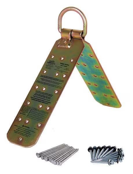 Wood/Metal Roof Anchor, 10-3/4inLx3inW, Guardian Equipment, Mfr#: 00455