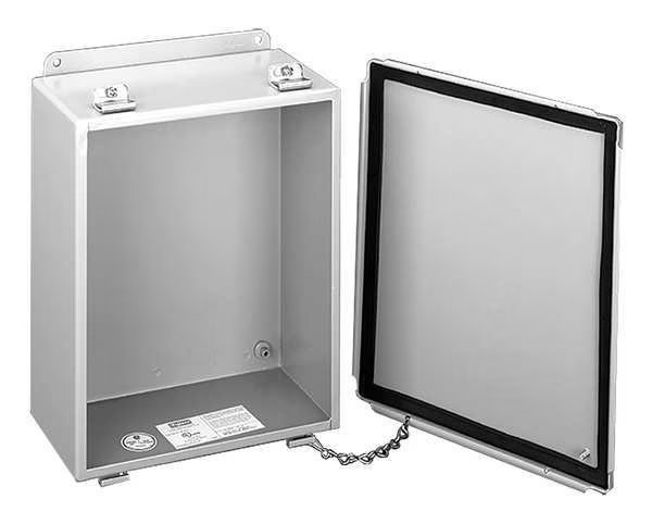 Steel Enclosure, 10 in H, 8 in W, 4 in D, NEMA 12, Lift Off, Nvent Hoffman, Mfr#: A1008LP