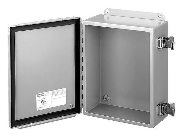 Steel Enclosure, 8 in H, 6 in W, 3-1/2 in D, NEMA 12, Screw On, Nvent Hoffman, Mfr#: A806SC