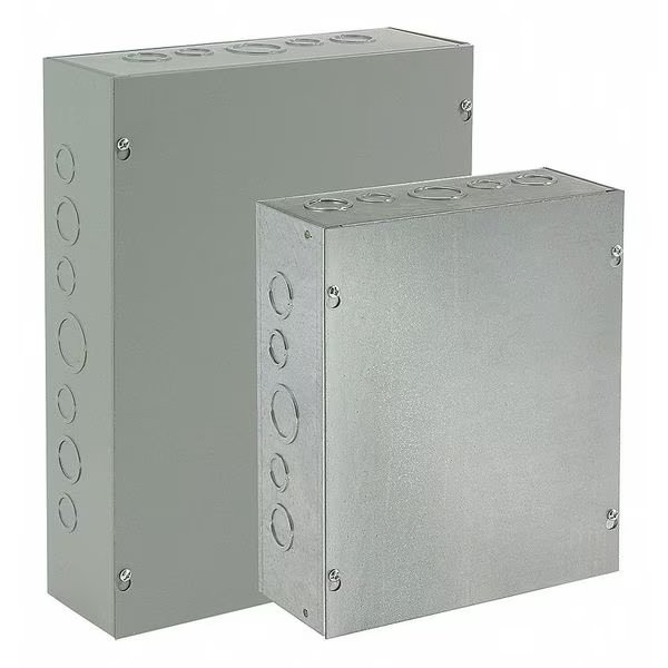Steel Enclosure, 24 in H, 12 in W, 4 in D, NEMA 1, Screw On, Nvent Hoffman, Mfr#: ASE24X12X4NK