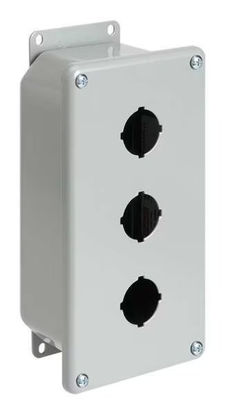 Pushbutton Enclosure, 3.50 in. D, 1 Hole, Nvent Hoffman, Mfr#: E1PBGXM
