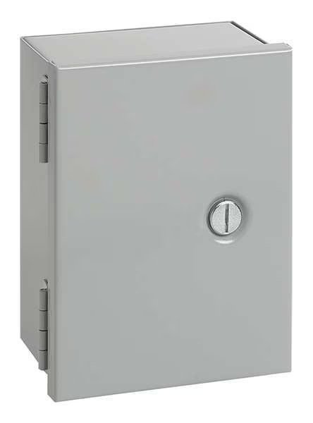 Steel Enclosure, 14 in H, 12 in W, 8 in D, NEMA 1, Hinged, Nvent Hoffman, Mfr#: A14N128