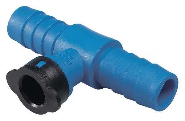 Tee, 1 in. Insert x 1/2 in. Tube, 150 psi, Hydrorain, Mfr#: 37904