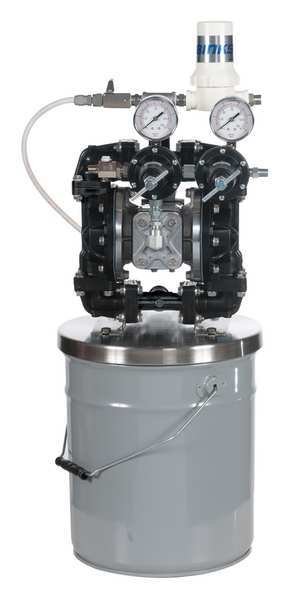 DBL Diaphragm Pump, Acetal, 5 gal., Binks, Mfr#: GEM2-W2D2070