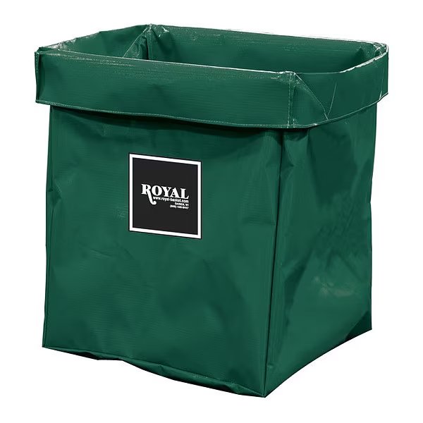X-Frame Bag, 8 Bushel, Green Vinyl, Royal Basket Trucks, Mfr#: G08-EEX-XBN