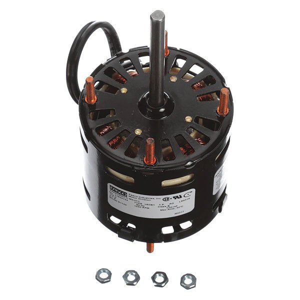 HVAC Motor, Open Air-Over, 1/20 HP, 1,550 Nameplate RPM, 1 Speed, 115V AC, Stud Mount, CWSE, B, Fasco, Mfr#: D1124