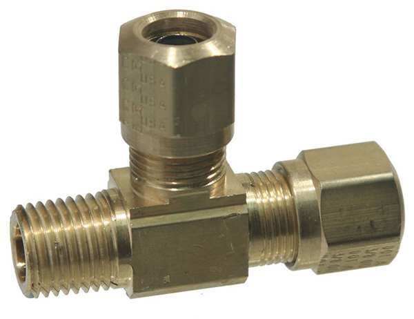 Male Run Tee, Compression, Brass, 150psi, Tramec Sloan, Mfr#: 971-4NS