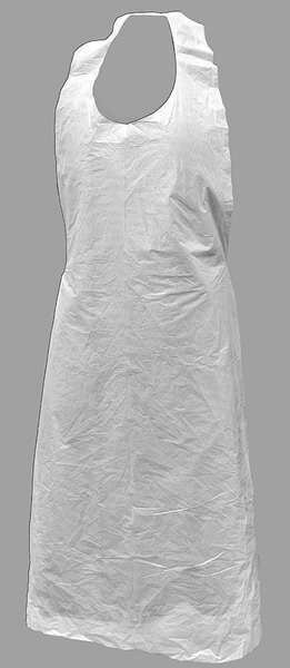 Apron, 46in.Lx28in.W, White, PK1000, Action Chemical, Mfr#: PE461W