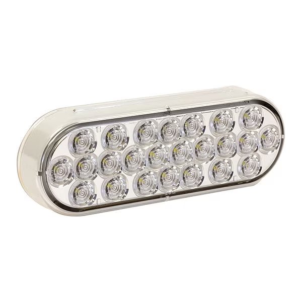 Bulk 6 Inch Clear Oval Backup Light With 24 LEDs (Sold in Multiples of 10), Buyers Products, Mfr#: 5626325