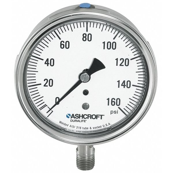 Gauge, Vacuum, 30in Hg VAC to 0,304 SS, Ashcroft, Mfr#: 251009SW02LVAC
