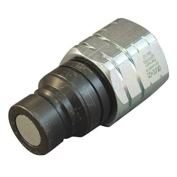 Hydraulic Quick Connect Hose Coupling, Steel Body, Push-to-Connect Lock, 3/4"-16 Thread Size, Hansen, Mfr#: 12FFP75UN