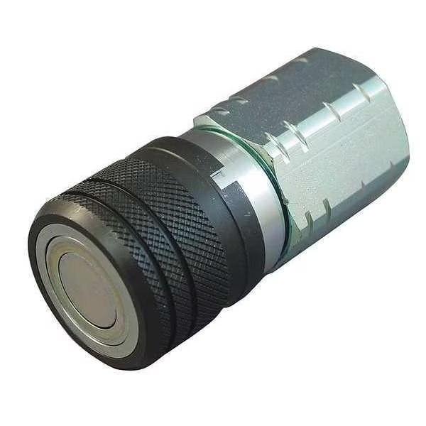 Hydraulic Quick Connect Hose Coupling, Steel Body, Push-to-Connect Lock, 3/4"-16 Thread Size, Hansen, Mfr#: 10FFS75UN