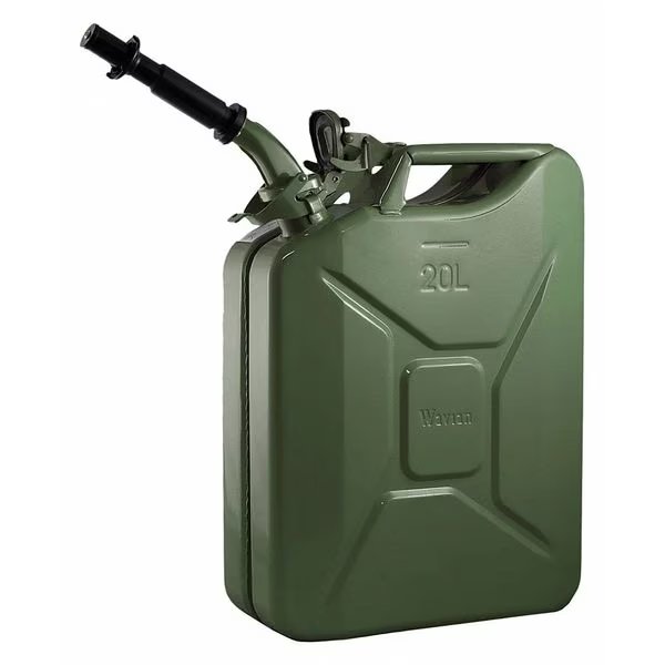 5.3 gal Green Cold Rolled Steel Gas Can Gasoline, Wavian, Mfr#: 2238C
