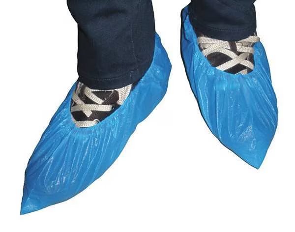 Shoe Covers, XL, Blue, Polyethylene, PK300, Keystone Safety, Mfr#: SC-CPE-BLUE-XL