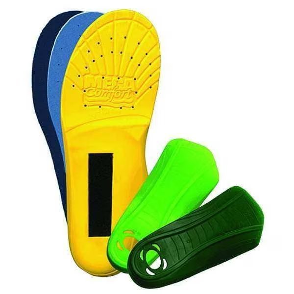 Insole, Women 5 to 7, Yllw/Grn/Blk, PR, Megacomfort, Mfr#: MT