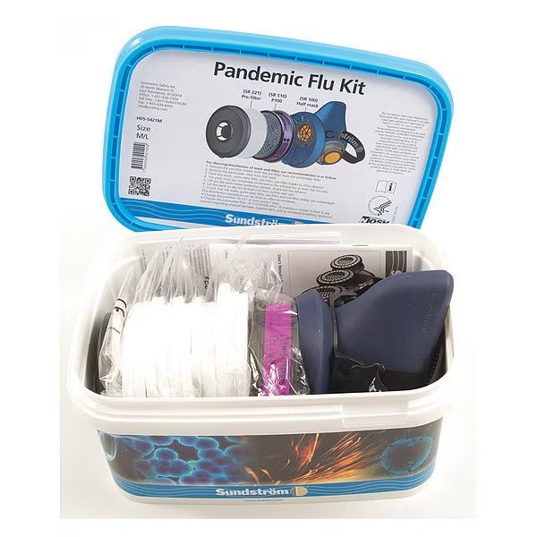 Flu Respirator Kit, M/L, Sundstrom Safety, Mfr#: H05-5421M